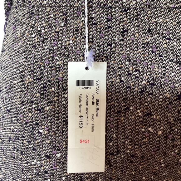 Luca Luca Italy NWT Mona Tweed A-Line skirt 40 - Picture 5 of 8